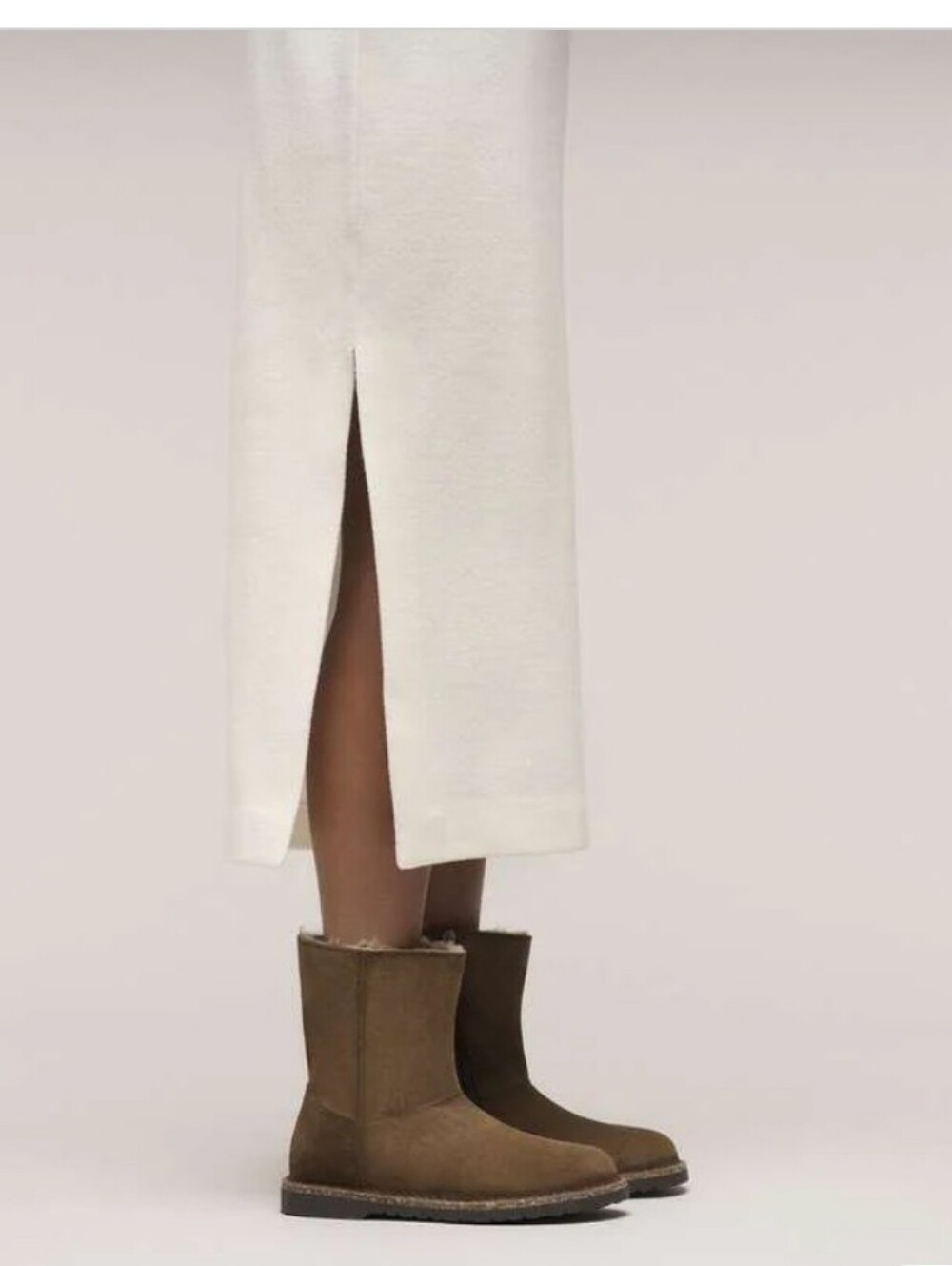 NEW Birkenstock Uppsala Zip Shearling Boots - Dark Tea